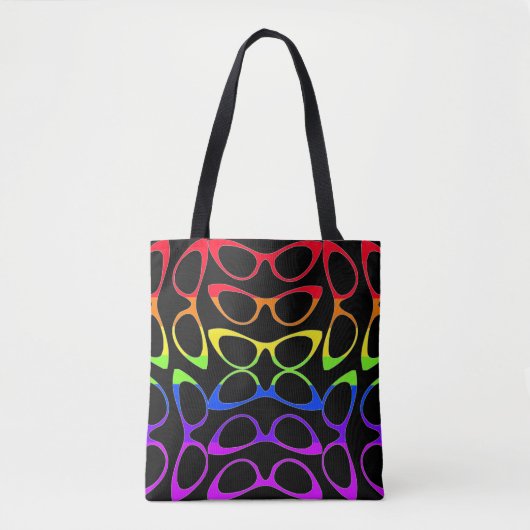 Tote Bag Spectaculaire Motif arc-en-ciel lunettes pour oeil (Devant)
