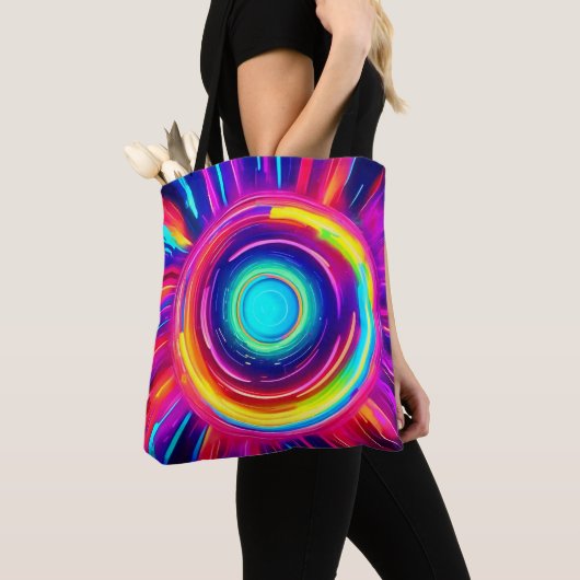 Tote Bag Spectre circulaire : Une exploration dynamique des (De près)