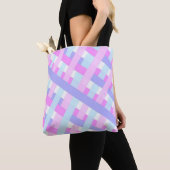 Tote Bag Spectre de couleur et de ligne rose (De près)