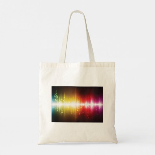 Tote Bag Spectre musical Soundwave Vibrant Audio Visualizer (Dos)