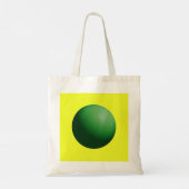 Tote Bag Sphères vertes sur jaune  (Dos)