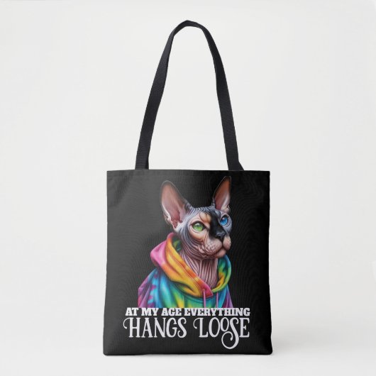 Tote Bag Sphynx Chat Hang Loose Anniversaire (Devant)