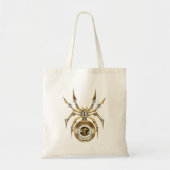Tote Bag Spider Steampunk sur Arrière - plan pourpre (Devant)