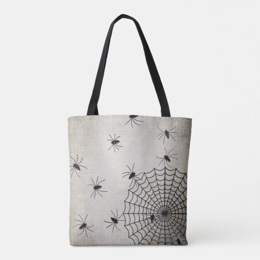 Tote Bag Spider Web Et Araignées Éffrayantes (Dos)
