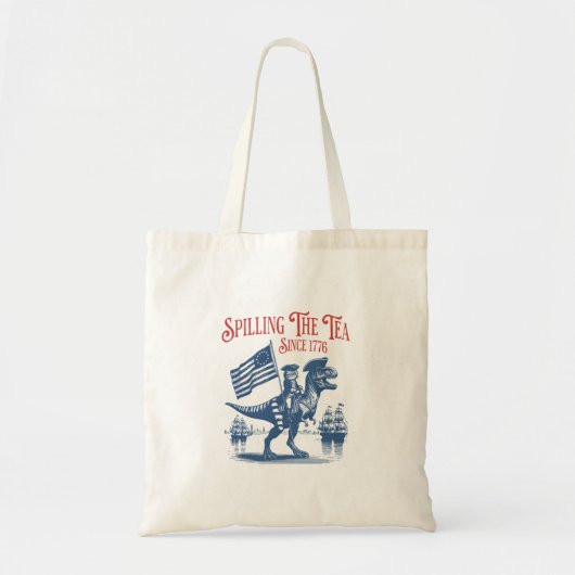 Tote Bag Spilling The Tea Since 1773 Cute Quote (Devant)