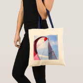 Tote Bag Spinnaker rouge avec Sun (Devant (produit))
