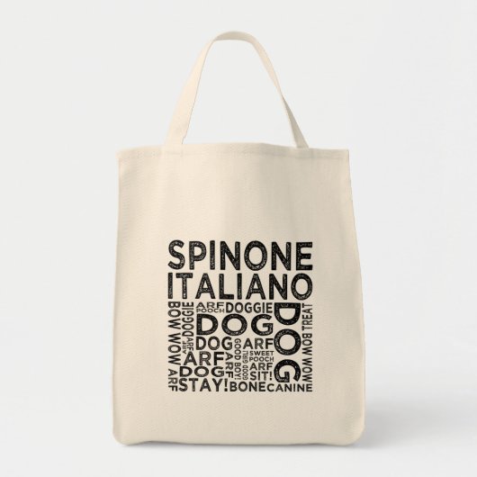 Tote Bag Spinone Italiano Typographie (Devant)