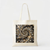 Tote Bag Spiral Vortex Disco Or Argent Et Or (Devant)