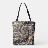 Tote Bag Spiral Vortex Disco Or Argent Et Or (Dos)
