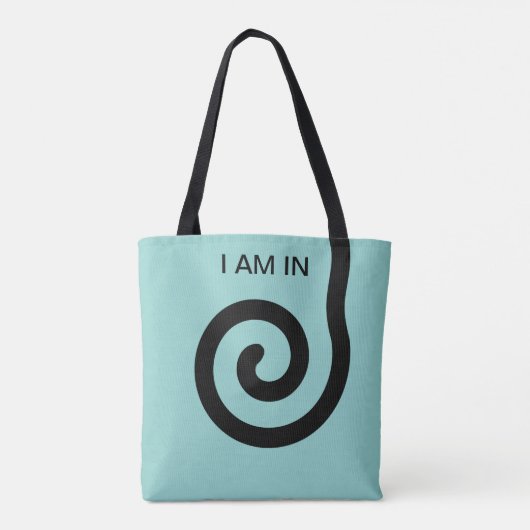 Tote Bag Spirale Abstraite moderne sur Turquoise clair (Dos)