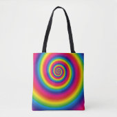 Tote Bag Spirale arc-en-ciel (Devant)