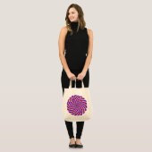 Tote Bag Spirale bleue rouge blanc par Kenneth Yoncich (Devant (modèle))
