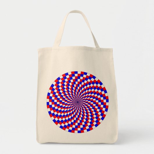 Tote Bag Spirale bleue rouge blanc par Kenneth Yoncich (Devant)
