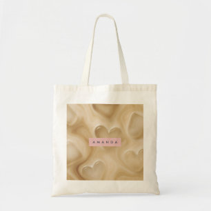 Tote Bag Spirale de café crémeux personnalisée