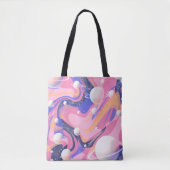 Tote Bag Spirale De L'Espace Extérieur Rose Et Violet Abstr (Devant)