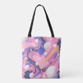 Tote Bag Spirale De L'Espace Extérieur Rose Et Violet Abstr (Dos)