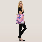 Tote Bag Spirale De L'Espace Extérieur Rose Et Violet Abstr (Sur le modèle)
