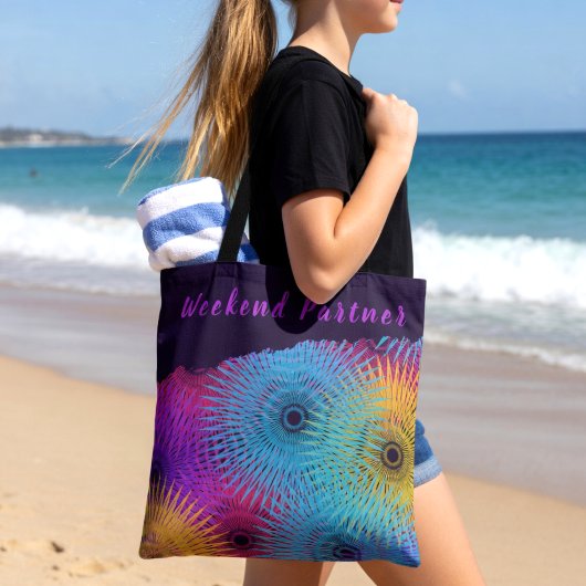 Tote Bag Spirale Géométrique Colorée