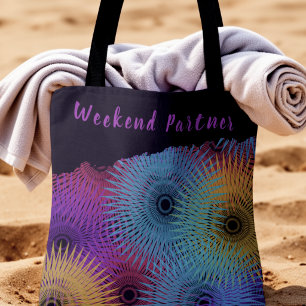 Tote Bag Spirale Géométrique Colorée