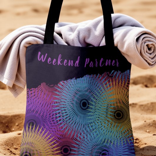 Tote Bag Spirale Géométrique Colorée