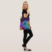 Tote Bag Spirale Géométrique Colorée (Sur le modèle)