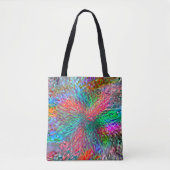 Tote Bag Spirale lisse dans des taches de couleur vive qui  (Devant)