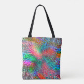 Tote Bag Spirale lisse dans des taches de couleur vive qui  (Dos)