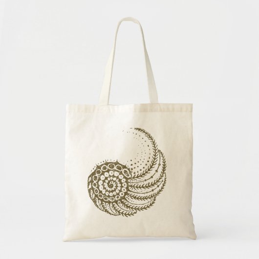 Tote Bag Spirale organique bronzage (Devant)