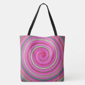 Tote Bag spirale rose et verte (Dos)