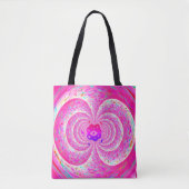 Tote Bag Spirale rose funky (Devant)
