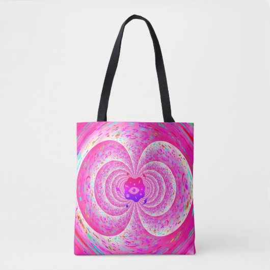 Tote Bag Spirale rose funky (Devant)