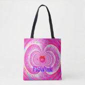Tote Bag Spirale rose funky (Devant)