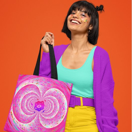 Tote Bag Spirale rose funky