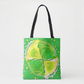 Tote Bag Spirale verte de chaux (Devant)