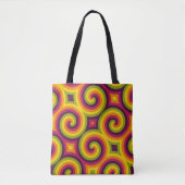 Tote Bag Spirales de tempête de couleur (Devant)