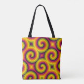 Tote Bag Spirales de tempête de couleur (Dos)