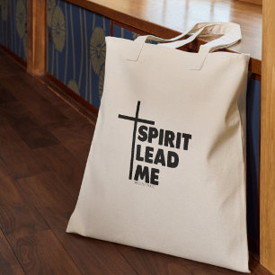 Tote Bag Spirit Lead Me  Typographie Chrétienne 