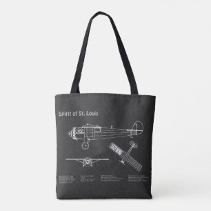 Tote Bag Spirit of St. Louis - Plan directeur de l'avion PD