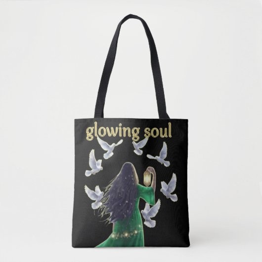 Tote Bag Spiritual women with lantern EVERY DAY (Devant)