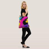 Tote Bag Splash couleur Abstrait dans le style comique rétr (Sur le modèle)