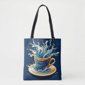 Tote Bag Splash de café océanique (Devant)