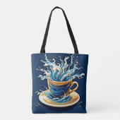 Tote Bag Splash de café océanique (Dos)