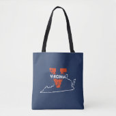 Tote Bag Split V Virginia State Love (Devant)