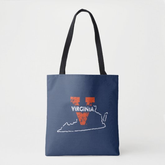 Tote Bag Split V Virginia State Love (Devant)