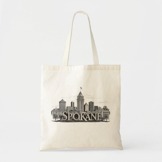 Tote Bag Spokane Washington DC Skyline (Devant)