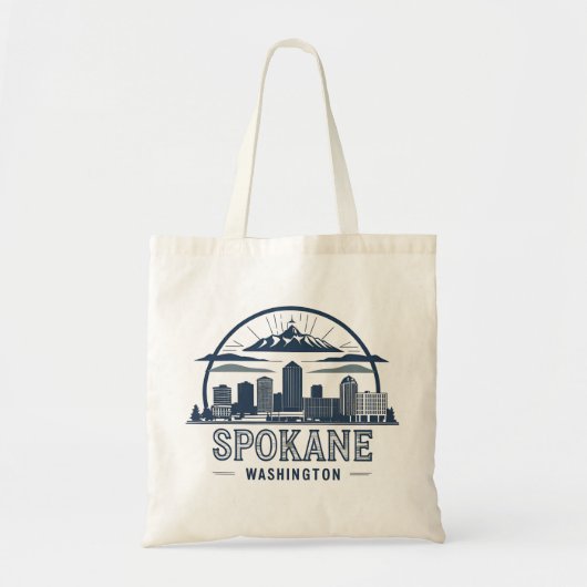 Tote Bag Spokane Washington DC Skyline (Devant)