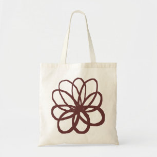 Tote Bag Spontanious Flower - Dark Brown
