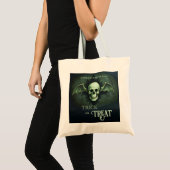 Tote Bag Spooky Trick or Treat Skull with Bat Wings (Devant (produit))