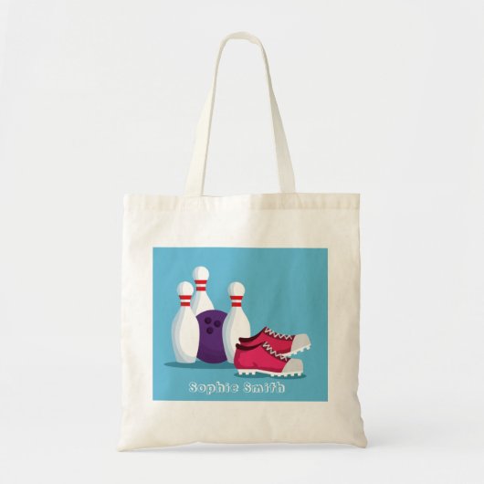 Tote Bag Sport moderne de bowling à dix broches (Devant)