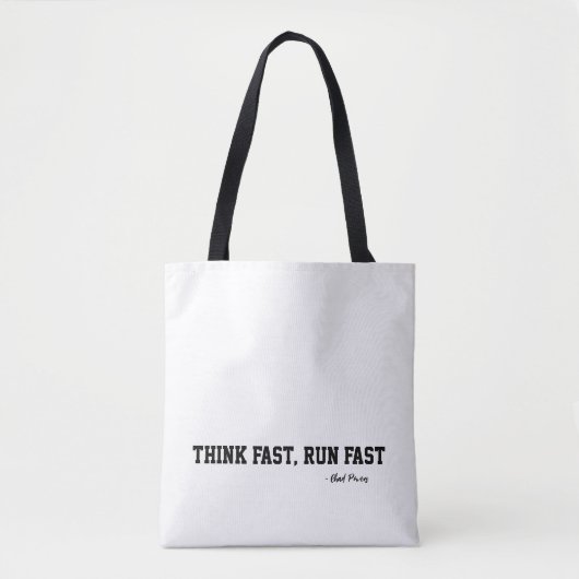 Tote Bag Sport Penser Fast Run Football Motivation (Devant)